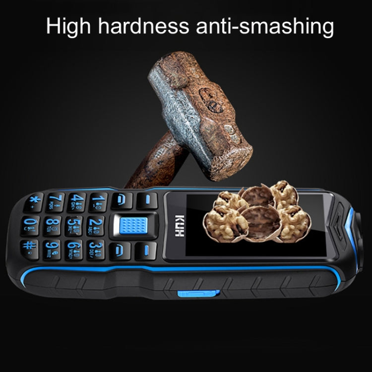 KUH T3 Rugged Phone, Dustproof Shockproof, MTK6261DA, 2400mAh Battery, 2.4 inch, Dual SIM(Black) - free shipping - PMC TechLife - Order now!