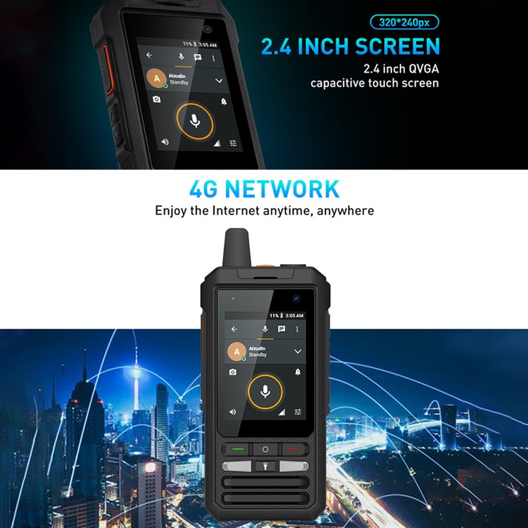 UNIWA F80 Walkie Talkie Rugged Phone, 1GB+8GB, Waterproof Dustproof Shockproof, 5300mAh Battery, 2.4 inch Android 8.1 Qualcomm MSM8909 Quad Core up to 1.1GHz, Network: 4G, Dual SIM, PPT, SOS (Black) - UNIWA by UNIWA | Online Shopping South Africa | PMC TechLife