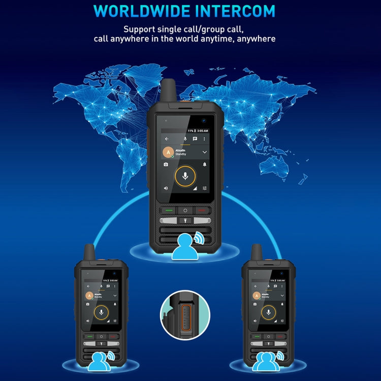 UNIWA F80 Walkie Talkie Rugged Phone, 1GB+8GB, Waterproof Dustproof Shockproof, 5300mAh Battery, 2.4 inch Android 8.1 Qualcomm MSM8909 Quad Core up to 1.1GHz, Network: 4G, Dual SIM, PPT, SOS (Black) - UNIWA by UNIWA | Online Shopping South Africa | PMC TechLife