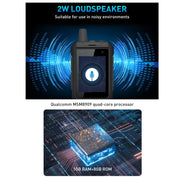 UNIWA F80 Walkie Talkie Rugged Phone, 1GB+8GB, Water-resistant Dustproof Shockproof, 5300mAh Battery, 2.4 inch Android 8.1 Qualcomm MSM8909 Quad Core up to 1.1GHz, Network: 4G, Dual SIM, PPT, SOS (Black)