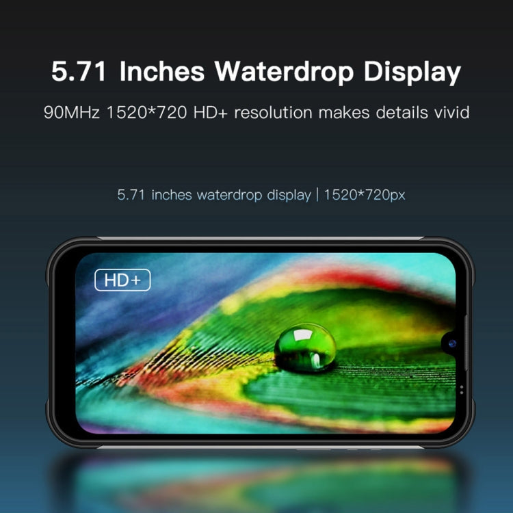 UNIWA W555 Rugged Phone, 3GB+32GB, Dual Rear Cameras, IP68 Water-resistant Dustproof Shockproof, 5.71 inch Android 12.0 MTK6761 Quad Core up to 2.0GHz, Network: 4G, NFC, OTG, Global Version (Black)
