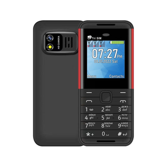 SERVO BM5310 Mini Mobile Phone, Russian Key, 1.33 inch, MTK6261D, 21 Keys, Support Bluetooth, FM, Magic Sound, Auto Call Record, GSM, Triple SIM (Black Red) - free shipping - PMC Jewellery - Order now!