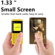 SERVO BM5310 Mini Mobile Phone, Russian Key, 1.33 inch, MTK6261D, 21 Keys, Support Bluetooth, FM, Magic Sound, Auto Call Record, GSM, Triple SIM (Black Red)