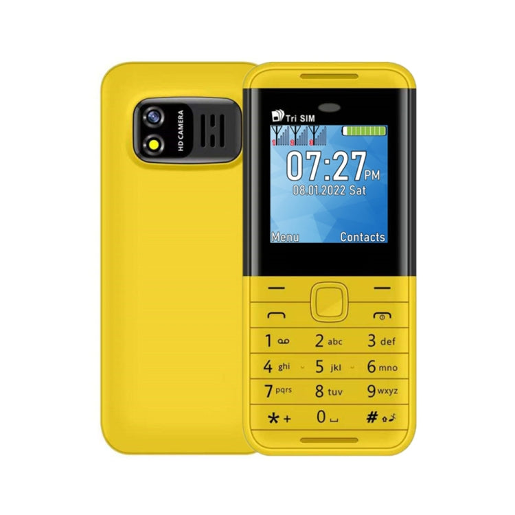 SERVO BM5310 Mini Mobile Phone, English Key, 1.33 inch, MTK6261D, 21 Keys, Support Bluetooth, FM, Magic Sound, Auto Call Record, GSM, Triple SIM (Yellow) - free shipping - PMC TechLife - Order now!