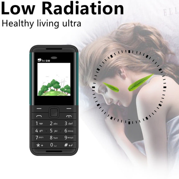 SERVO BM5310 Mini Mobile Phone, English Key, 1.33 inch, MTK6261D, 21 Keys, Support Bluetooth, FM, Magic Sound, Auto Call Record, GSM, Triple SIM (Black+green)