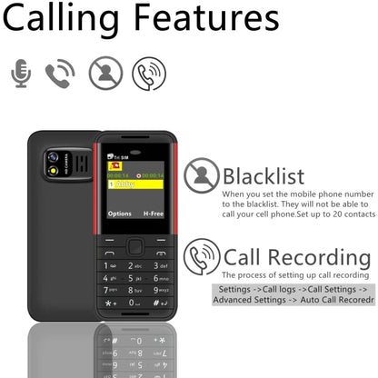 SERVO BM5310 Mini Mobile Phone, English Key, 1.33 inch, MTK6261D, 21 Keys, Support Bluetooth, FM, Magic Sound, Auto Call Record, GSM, Triple SIM (Red) - free shipping - PMC Jewellery - Order now!