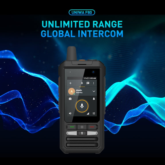 UNIWA F80S Walkie Talkie Rugged Phone, 1GB+8GB, Water-resistant Dustproof Shockproof, 5300mAh Battery, 2.4 inch Android 10 Spreadtrum SL8541E Quad Core up to 1.4GHz, Network: 4G, Dual SIM, PoC, SOS (Black)