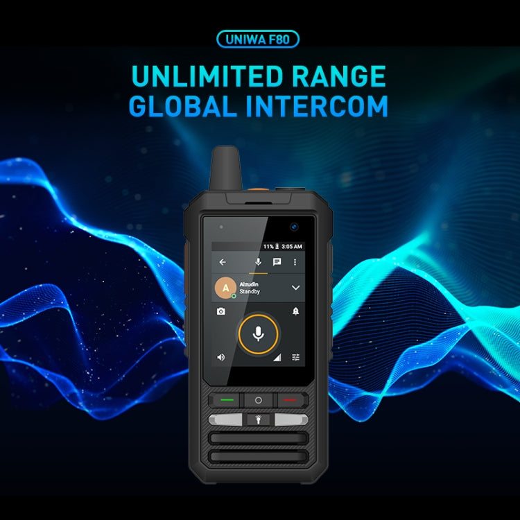 UNIWA F80S Walkie Talkie Rugged Phone, 1GB+8GB, Water-resistant Dustproof Shockproof, 5300mAh Battery, 2.4 inch Android 10 Spreadtrum SL8541E Quad Core up to 1.4GHz, Network: 4G, Dual SIM, PoC, SOS (Black)