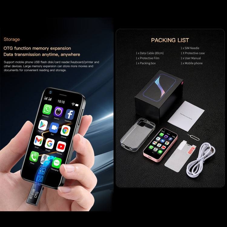 SOYES XS12 Pro, 2GB+16GB, Face Recognition, 3.0 inch Android 10.0 MTK6750 Octa Core, Bluetooth, WiFi, FM, OTG, Network: 4G, Dual SIM, Support Google Play (Blue)