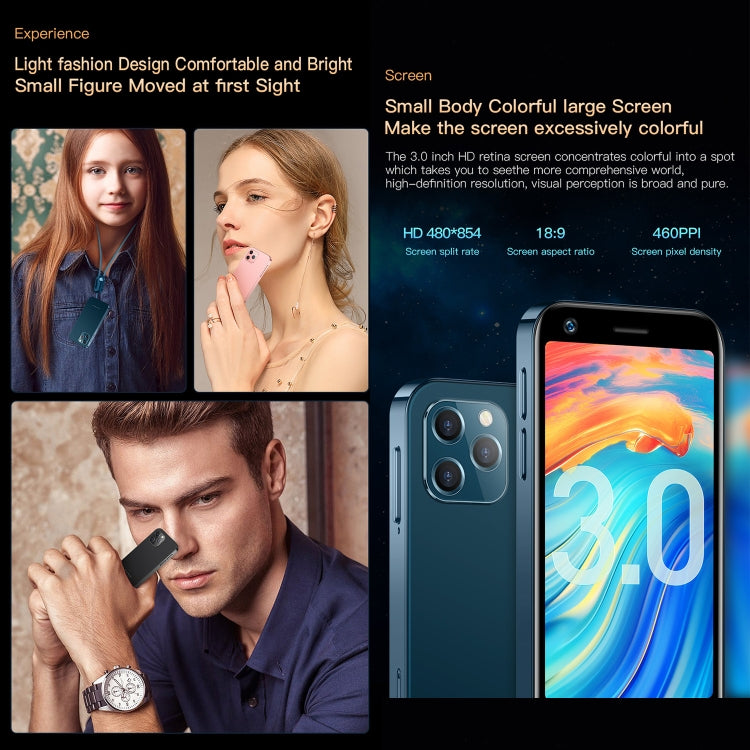 SOYES XS12 Pro, 2GB+16GB, Face Recognition, 3.0 inch Android 10.0 MTK6750 Octa Core, Bluetooth, WiFi, FM, OTG, Network: 4G, Dual SIM, Support Google Play (Pink) - SOYES by SOYES | Online Shopping South Africa | PMC TechLife