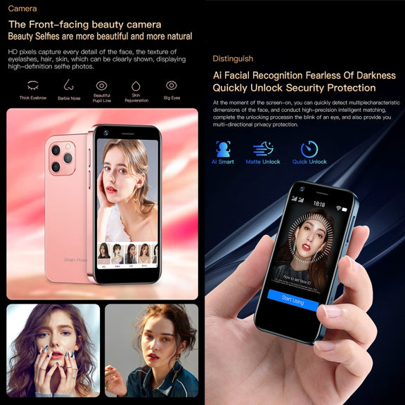 SOYES XS12 Pro, 2GB+16GB, Face Recognition, 3.0 inch Android 10.0 MTK6750 Octa Core, Bluetooth, WiFi, FM, OTG, Network: 4G, Dual SIM, Support Google Play (Blue)