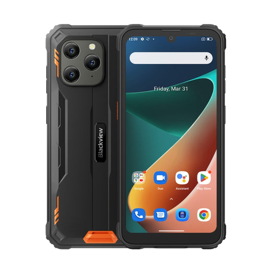 Blackview BV5300 Pro Rugged Phone, 4GB+64GB, IP68/IP69K/MIL-STD-810H, Face Unlock, 6580mAh Battery, 6.1 inch Android 12 MTK6765 Helio P35 Octa Core up to 2.3GHz, Network: 4G, OTG, NFC, Dual SIM(Orange) - free shipping - PMC Jewellery - Order now!
