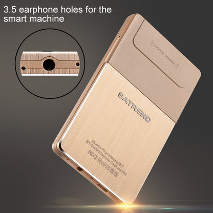 SATREND A10 Card Mobile Phone, 1.77 inch, MTK6261D, 21 Keys, Support Bluetooth, MP3, Anti-lost, Remote Capture, FM, GSM, Dual SIM(Rose Gold) - free shipping - PMC Jewellery - Order now!