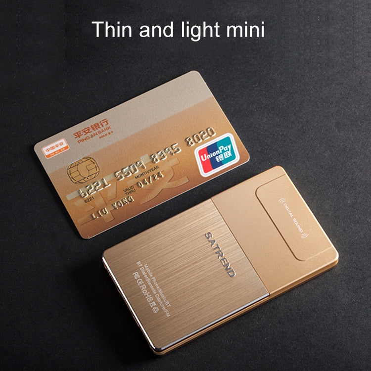 SATREND A10 Card Mobile Phone, 1.77 inch, MTK6261D, 21 Keys, Support Bluetooth, MP3, Anti-lost, Remote Capture, FM, GSM, Dual SIM(Rose Gold) - free shipping - PMC TechLife - Order now!