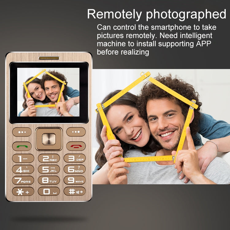 SATREND A10 Card Mobile Phone, 1.77 inch, MTK6261D, 21 Keys, Support Bluetooth, MP3, Anti-lost, Remote Capture, FM, GSM, Dual SIM(Rose Gold) - free shipping - PMC Jewellery - Order now!