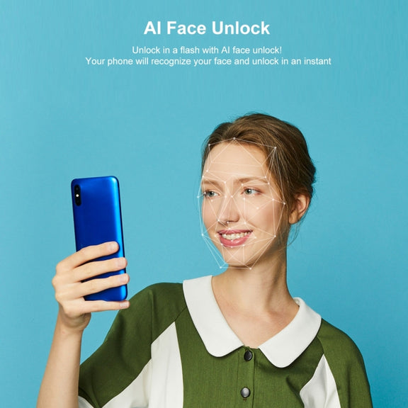 Xiaomi Redmi 9A, 4GB+64GB, 5000mAh Battery, Face Identification, 6.53 inch MIUI 12 MTK Helio G25 Octa Core up to 2.0GHz, Network: 4G, Dual SIM, Support Google Play(Blue)