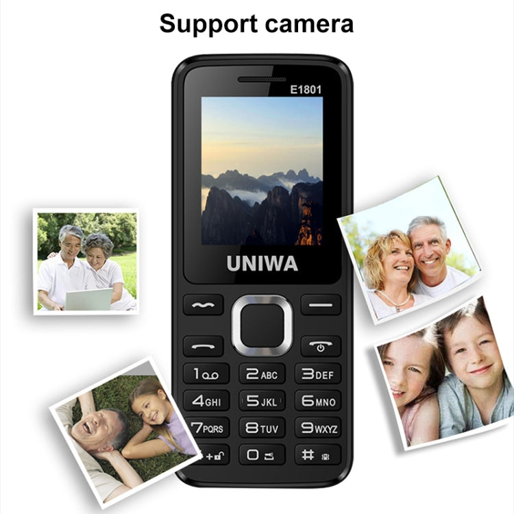 UNIWA E1801 Mobile Phone, 1.77 inch, 800mAh Battery, 21 Keys, Support Bluetooth, FM, MP3, MP4, GSM, Dual SIM(Blue) - UNIWA by UNIWA | Online Shopping South Africa | PMC TechLife