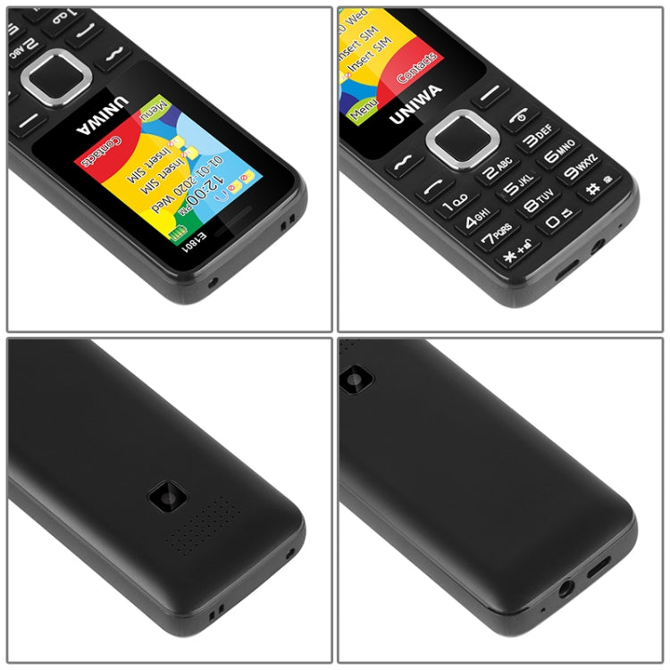 UNIWA E1801 Mobile Phone, 1.77 inch, 800mAh Battery, 21 Keys, Support Bluetooth, FM, MP3, MP4, GSM, Dual SIM(Blue) - UNIWA by UNIWA | Online Shopping South Africa | PMC TechLife