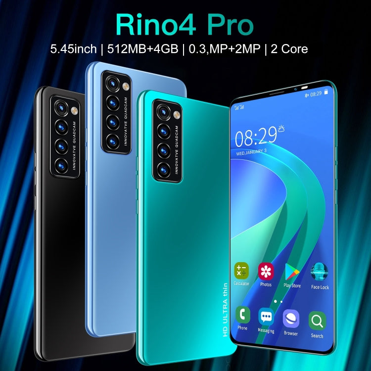 P55-Rino4 Pro, 512MB+4GB, 5.45 inch Screen, Face Identification, Android 4.4.2 MTK6572 Dual Core, Network: 3G (Black)