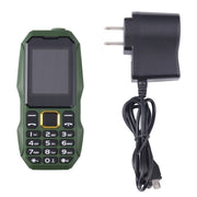 W2025 Triple Proofing Elder Phone, Water-resistant Shockproof Dustproof, 5800mAh Battery, 1.8 inch, 21 Keys, LED Flashlight, Dual SIM(Green)