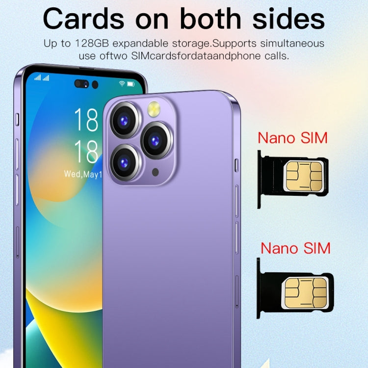 i14 Pro Max / H208, 2GB+16GB, 6.5 inch, Face Identification, Android 8.1 MTK6580P Quad Core, Network: 3G (Gold)