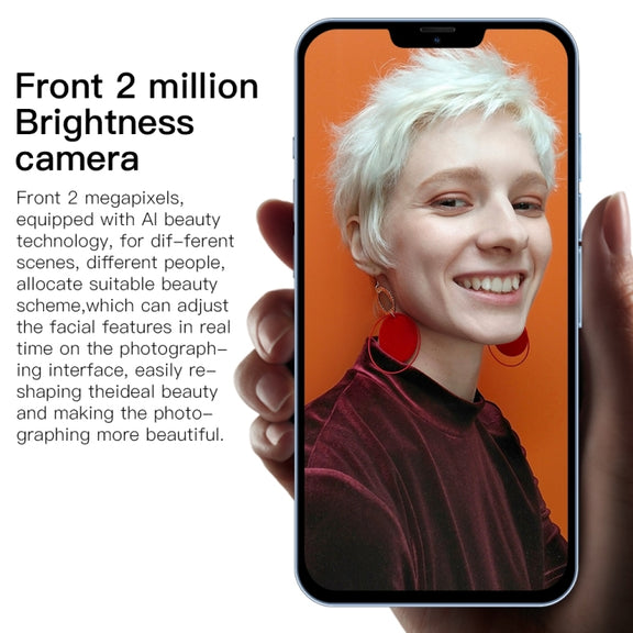 i13 Pro Max N83, 1GB+16GB, 6.1 inch Notch Screen, Face Identification, Android 6.0 Spreadtrum 7731G Quad Core, Network: 3G, Dual SIM(Black)
