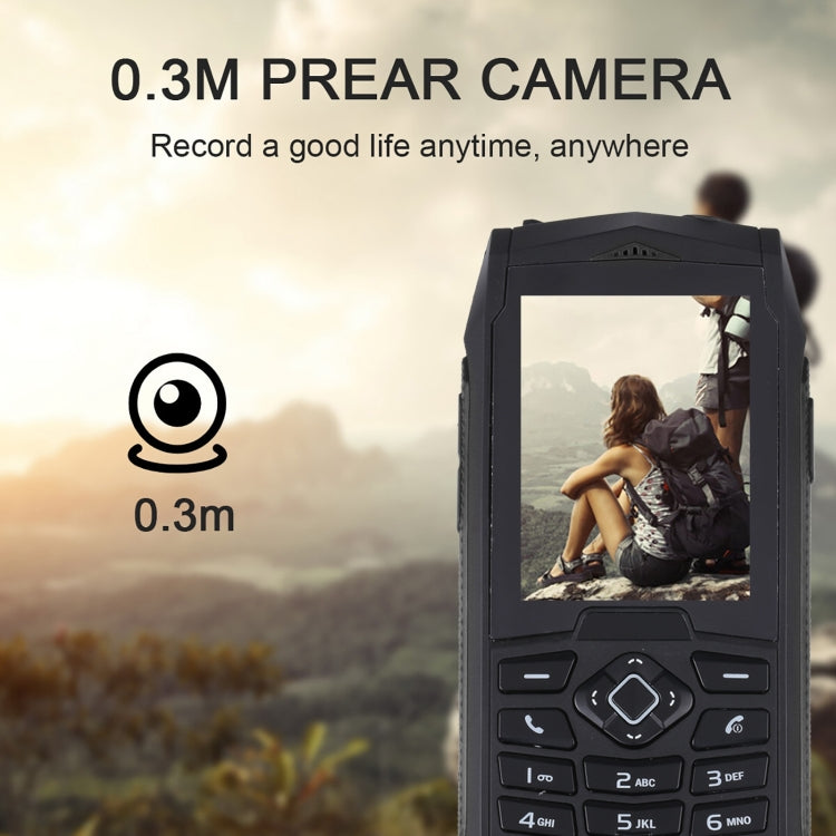 Rugtel R1C Rugged Phone, IP68 Waterproof Dustproof Shockproof, 2.4 inch, MTK6261D, 2000mAh Battery, SOS, FM, Dual SIM(Black) - free shipping - PMC Jewellery - Order now!