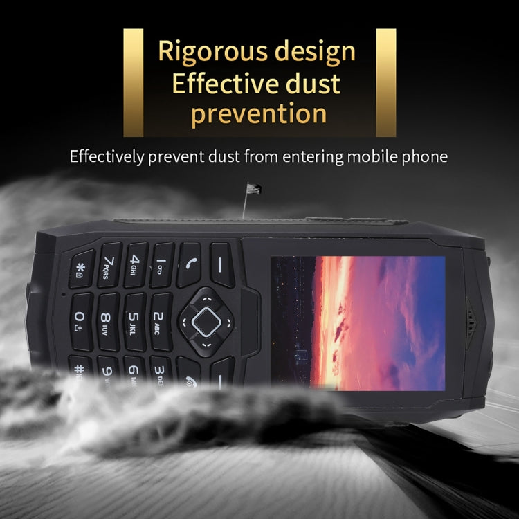 Rugtel R1C Rugged Phone, IP68 Waterproof Dustproof Shockproof, 2.4 inch, MTK6261D, 2000mAh Battery, SOS, FM, Dual SIM(Black) - free shipping - PMC Jewellery - Order now!