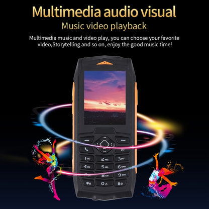 Rugtel R1C Rugged Phone, IP68 Waterproof Dustproof Shockproof, 2.4 inch, MTK6261D, 2000mAh Battery, SOS, FM, Dual SIM(Orange) - free shipping - PMC Jewellery - Order now!