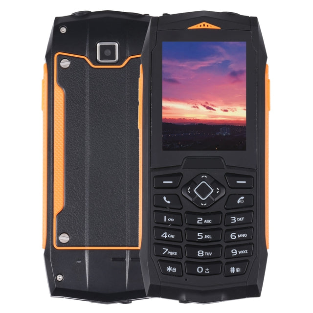 Rugtel R1C Rugged Phone, IP68 Water-resistant Dustproof Shockproof, 2.4 inch, MTK6261D, 2000mAh Battery, SOS, FM, Dual SIM(Orange)