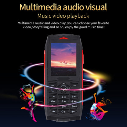 Rugtel R1C Rugged Phone, IP68 Waterproof Dustproof Shockproof, 2.4 inch, MTK6261D, 2000mAh Battery, SOS, FM, Dual SIM(Red) - free shipping - PMC Jewellery - Order now!