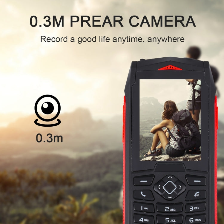 Rugtel R1C Rugged Phone, IP68 Waterproof Dustproof Shockproof, 2.4 inch, MTK6261D, 2000mAh Battery, SOS, FM, Dual SIM(Red) - free shipping - PMC TechLife - Order now!