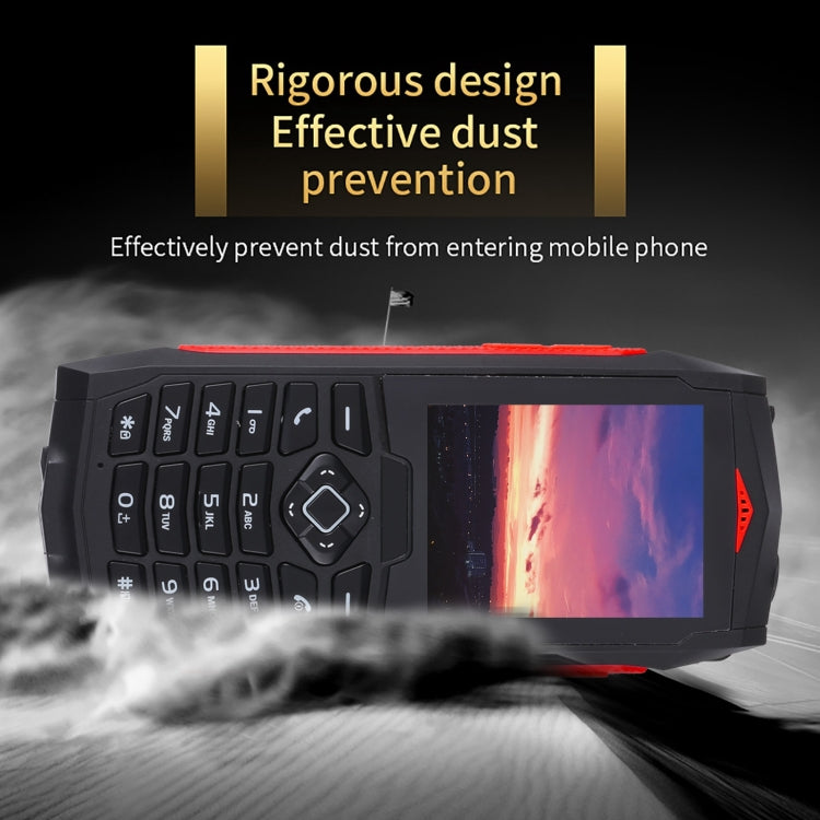Rugtel R1C Rugged Phone, IP68 Waterproof Dustproof Shockproof, 2.4 inch, MTK6261D, 2000mAh Battery, SOS, FM, Dual SIM(Red) - free shipping - PMC Jewellery - Order now!