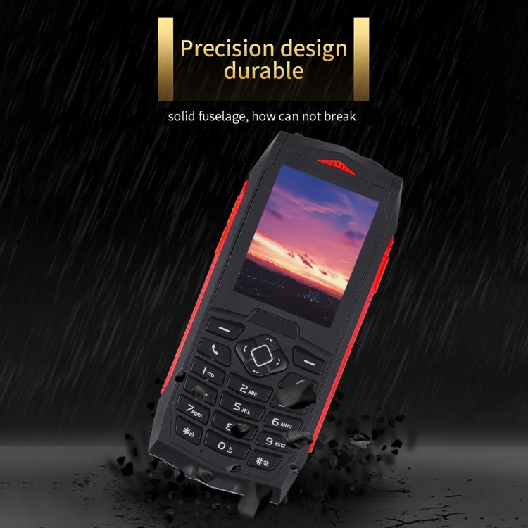 Rugtel R1C Rugged Phone, IP68 Waterproof Dustproof Shockproof, 2.4 inch, MTK6261D, 2000mAh Battery, SOS, FM, Dual SIM(Red) - free shipping - PMC Jewellery - Order now!