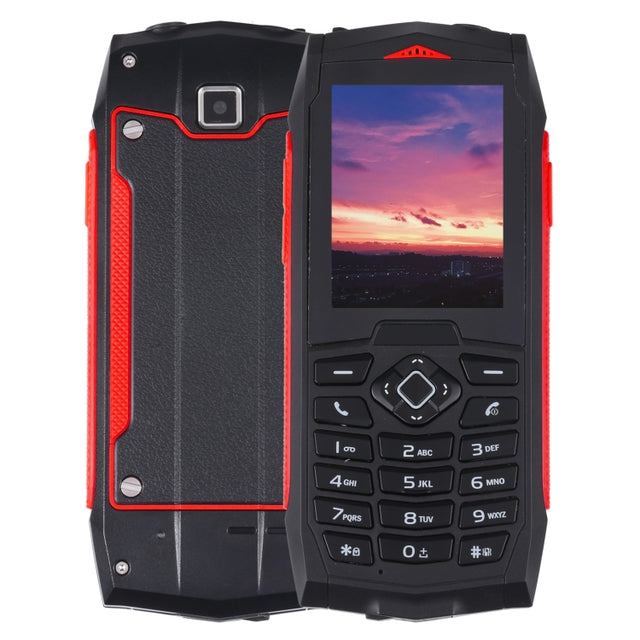 Rugtel R1C Rugged Phone, IP68 Water-resistant Dustproof Shockproof, 2.4 inch, MTK6261D, 2000mAh Battery, SOS, FM, Dual SIM(Red)