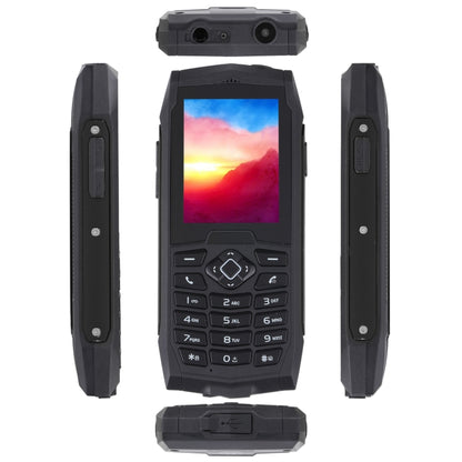 Rugtel R1D Rugged Phone, IP68 Waterproof Dustproof Shockproof, 2.4 inch, MTK6261D, 2000mAh Battery, Loud Box Speaker, FM, Network: 2G, Dual SIM (Black) - free shipping - PMC Jewellery - Order now!