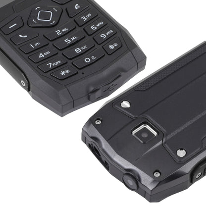 Rugtel R1D Rugged Phone, IP68 Waterproof Dustproof Shockproof, 2.4 inch, MTK6261D, 2000mAh Battery, Loud Box Speaker, FM, Network: 2G, Dual SIM (Black) - free shipping - PMC Jewellery - Order now!
