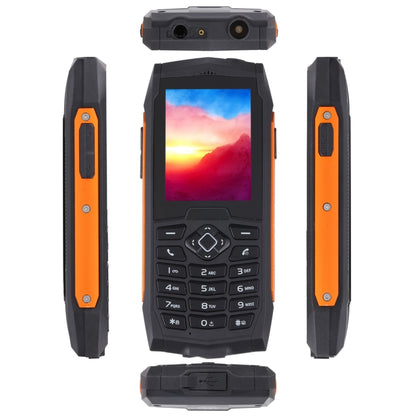 Rugtel R1D Rugged Phone, IP68 Waterproof Dustproof Shockproof, 2.4 inch, MTK6261D, 2000mAh Battery, Loud Box Speaker, FM, Network: 2G, Dual SIM(Orange) - free shipping - PMC Jewellery - Order now!