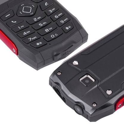 Rugtel R1D Rugged Phone, IP68 Waterproof Dustproof Shockproof, 2.4 inch, MTK6261D, 2000mAh Battery, Loud Box Speaker, FM, Network: 2G, Dual SIM (Red) - free shipping - PMC Jewellery - Order now!