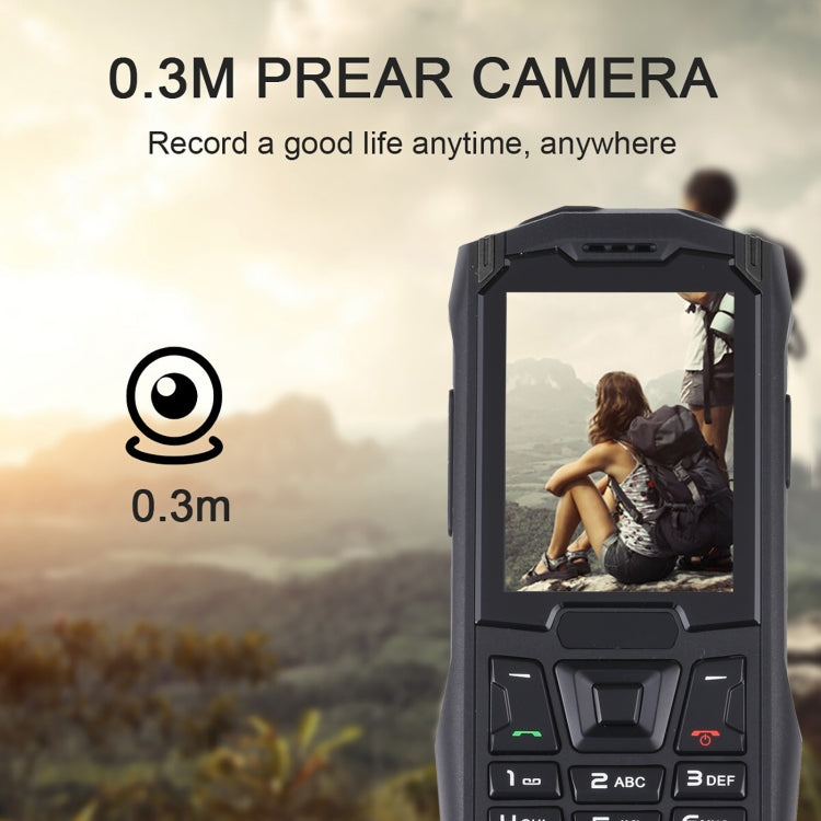 Rugtel R2C Rugged Phone, IP68 Waterproof Dustproof Shockproof, 2.4 inch, MTK6261D, 2500mAh Battery, SOS, FM, Dual SIM(Black) - free shipping - PMC Jewellery - Order now!