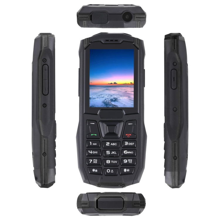 Rugtel R2C Rugged Phone, IP68 Waterproof Dustproof Shockproof, 2.4 inch, MTK6261D, 2500mAh Battery, SOS, FM, Dual SIM(Black) - free shipping - PMC Jewellery - Order now!
