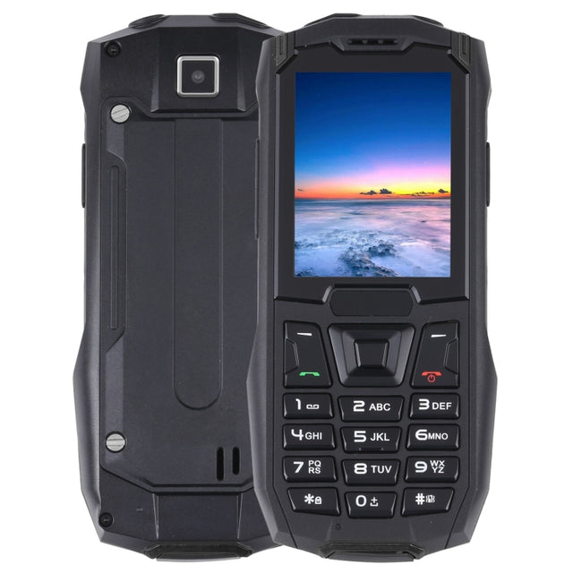 Rugtel R2C Rugged Phone, IP68 Water-resistant Dustproof Shockproof, 2.4 inch, MTK6261D, 2500mAh Battery, SOS, FM, Dual SIM(Black)