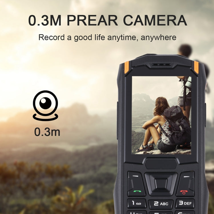 Rugtel R2C Rugged Phone, IP68 Waterproof Dustproof Shockproof, 2.4 inch, MTK6261D, 2500mAh Battery, SOS, FM, Dual SIM (Orange) - free shipping - PMC TechLife - Order now!