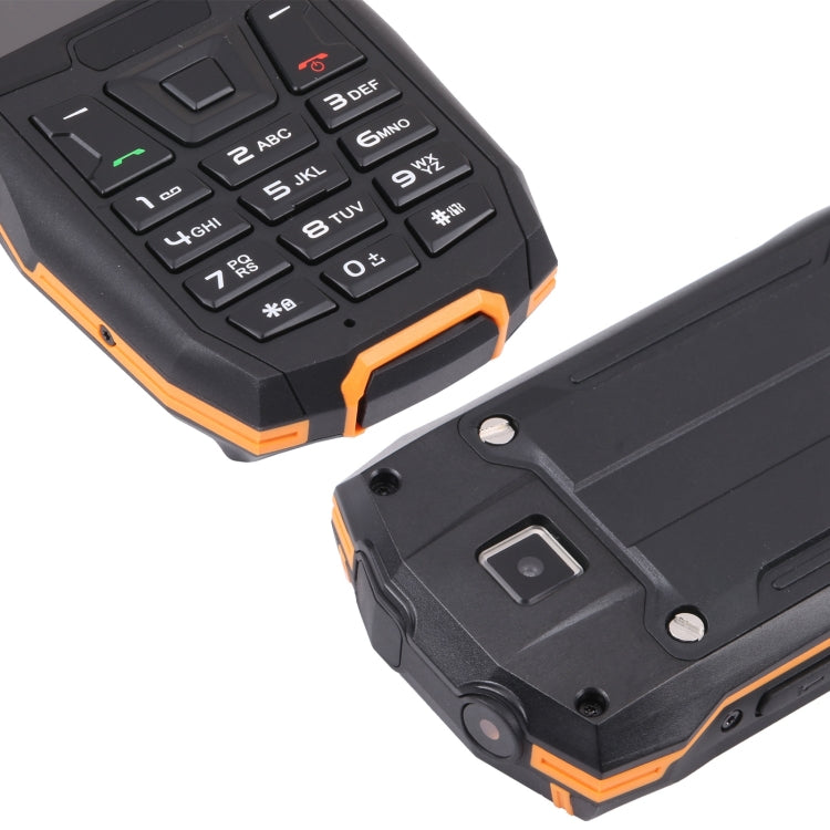 Rugtel R2C Rugged Phone, IP68 Waterproof Dustproof Shockproof, 2.4 inch, MTK6261D, 2500mAh Battery, SOS, FM, Dual SIM (Orange) - free shipping - PMC TechLife - Order now!