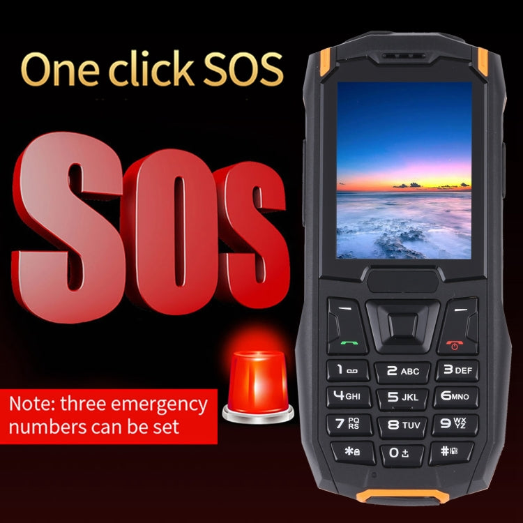 Rugtel R2C Rugged Phone, IP68 Waterproof Dustproof Shockproof, 2.4 inch, MTK6261D, 2500mAh Battery, SOS, FM, Dual SIM (Orange) - free shipping - PMC TechLife - Order now!