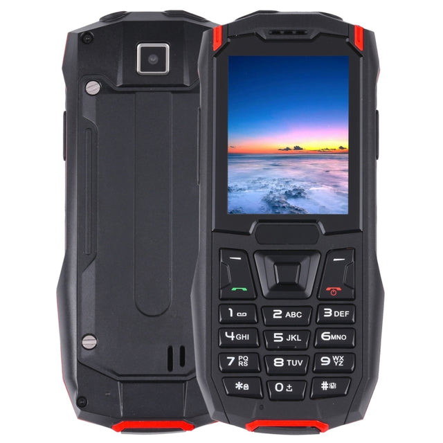 Rugtel R2C Rugged Phone, IP68 Water-resistant Dustproof Shockproof, 2.4 inch, MTK6261D, 2500mAh Battery, SOS, FM, Dual SIM(Red)