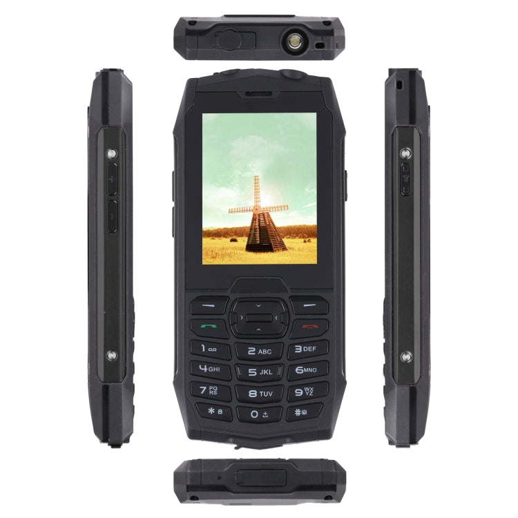 Rugtel R3C Rugged Phone, IP68 Waterproof Dustproof Shockproof, 2.8 inch, MTK6261D, 2000mAh Battery, SOS, FM, Dual SIM(Black) - free shipping - PMC Jewellery - Order now!