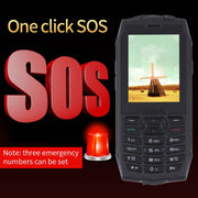 Rugtel R3C Rugged Phone, IP68 Water-resistant Dustproof Shockproof, 2.8 inch, MTK6261D, 2000mAh Battery, SOS, FM, Dual SIM(Black)