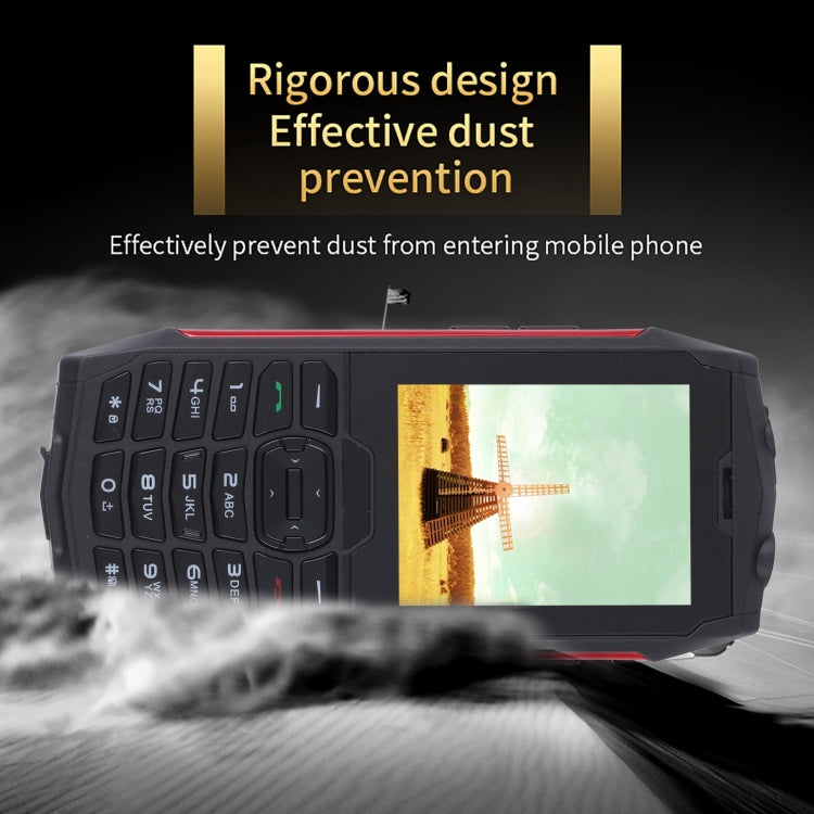 Rugtel R3C Rugged Phone, IP68 Waterproof Dustproof Shockproof, 2.8 inch, MTK6261D, 2000mAh Battery, SOS, FM, Dual SIM(Red) - free shipping - PMC Jewellery - Order now!
