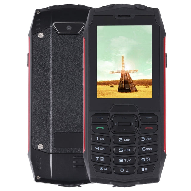 Rugtel R3C Rugged Phone, IP68 Water-resistant Dustproof Shockproof, 2.8 inch, MTK6261D, 2000mAh Battery, SOS, FM, Dual SIM(Red)